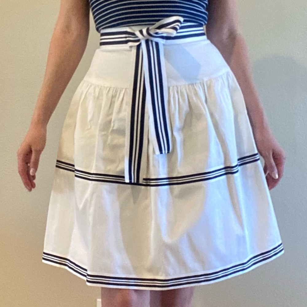 Carolina Herrera navy white skirt - Picture 4 of 5